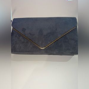 Pewter Grey Envelope Clutch
